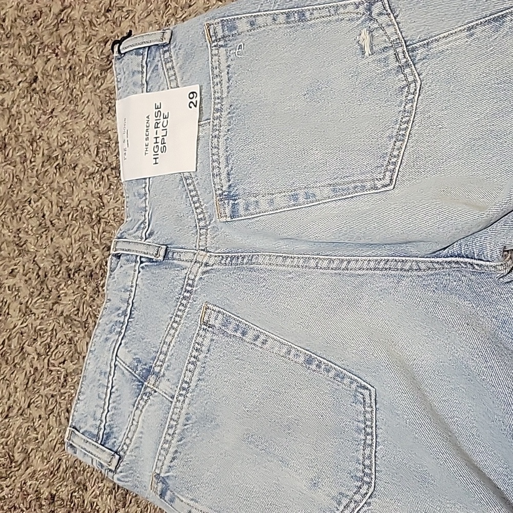 rag & bone The Serena High-Rise Splice Wide Leg Cotton 29 30 New - Picture 9 of 16